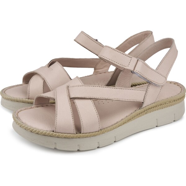 Vlnka Dámske kožené sandále Apolena sivá veľkosti obuvi - dospelí 38 64285431