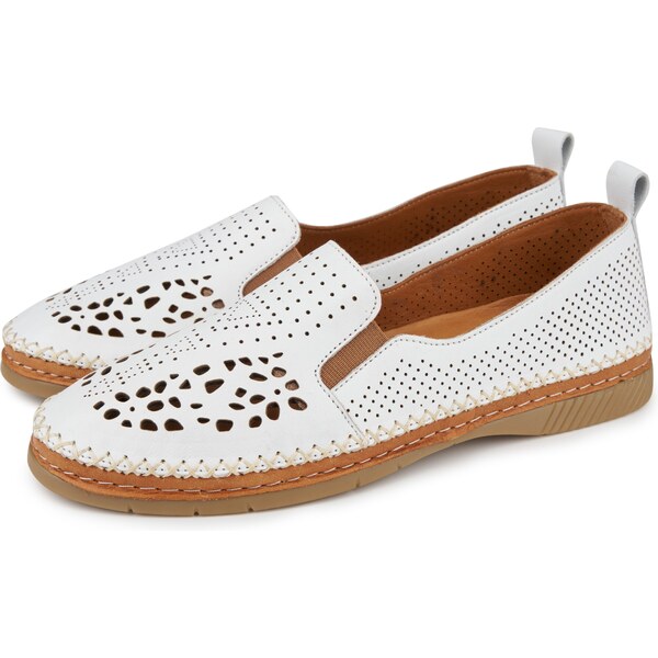 Vlnka Dámske kožené poltopánky Fiona biela veľkosti obuvi - dospelí 36 65797183