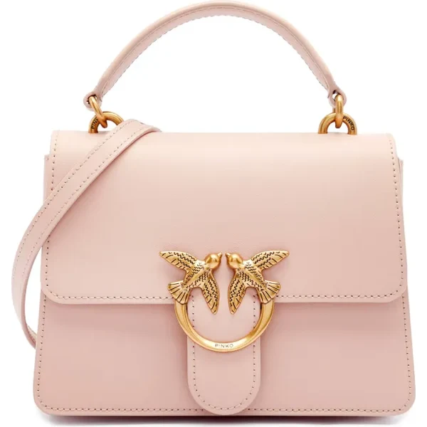 Pinko Kožený kufrík Love One Top Handle Mini Light 37381752