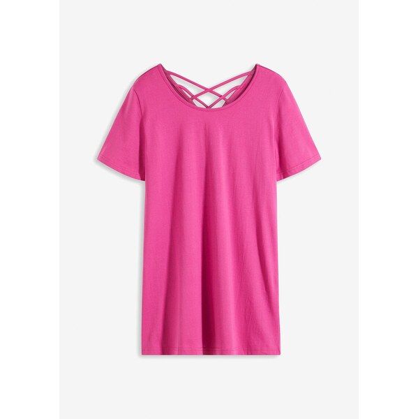 bonprix Nočná košeľa s výstrihom na chrbáte, farba ružová 62741390