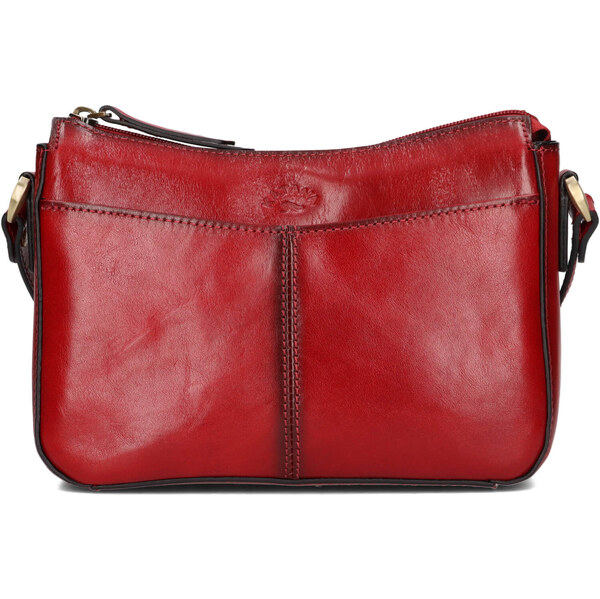 Kožená dámska crosbody kabelka Katana Mealla - červená 62687384