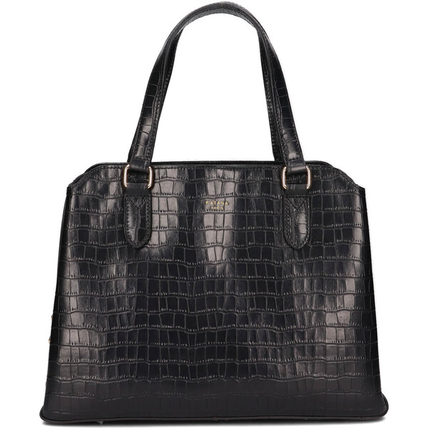 Elegantná dámska kožená kabelka Katana Tióna - čierna 62687388