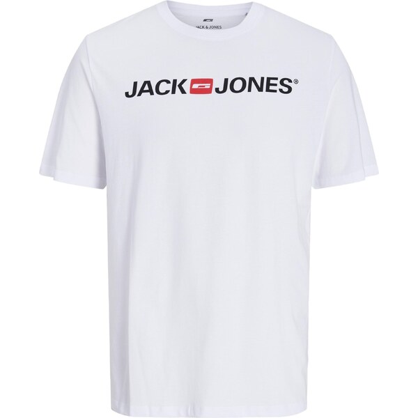 JACK & JONES Tričko Essentials brusnicová / čierna / biela 29308817
