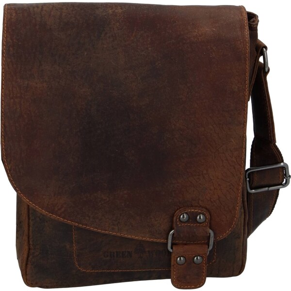 Greenwood Kožená taška cez rameno UNI Aster hnedá 60381877