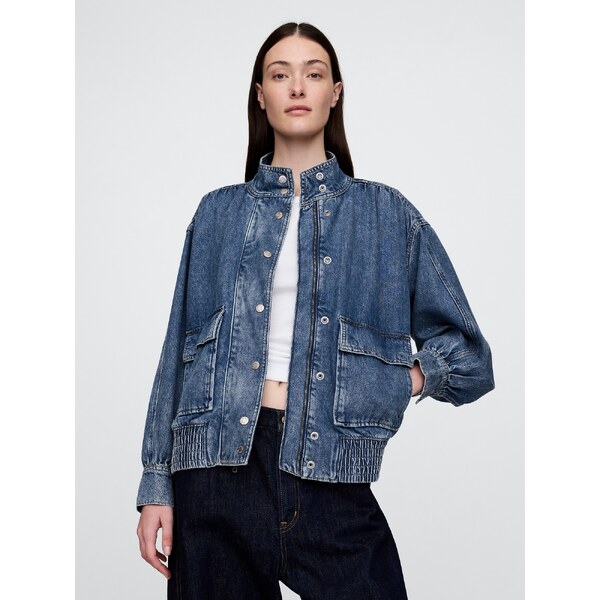 GAP Dámsky Džínsový oversize bomber UltraSoft 709036-00 66266270