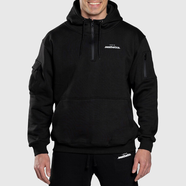 Oversized mikina so zipsom Iron Aesthetics Loaded, čierna 62573548