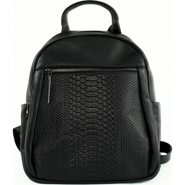 Solier Čierny dámsky kožený batoh ELAN SL39 Astrin czarna (PLECAK FV07 62702018