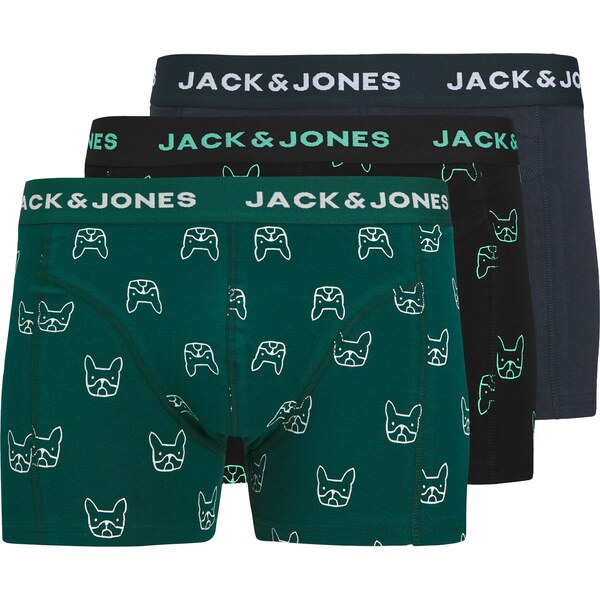 JACK & JONES Boxerky JACDENIM DOG námornícka modrá / tmavozelená / 62706584