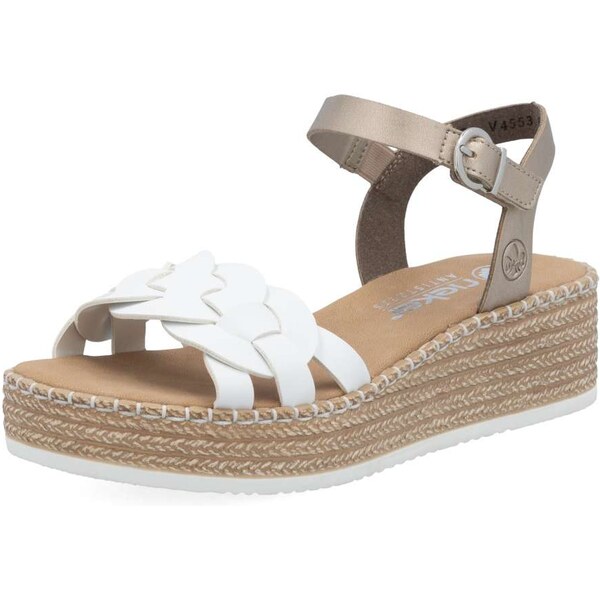 Dámske sandále RIEKER V4553-80 biela S5 62710415