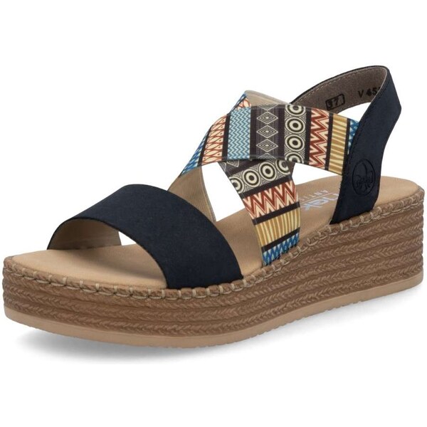 Dámske sandále RIEKER V4551-14 modrá S5 62710414