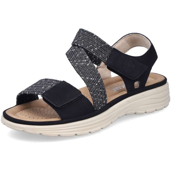 Dámske sandále RIEKER V8574-00 čierna S5 62710416
