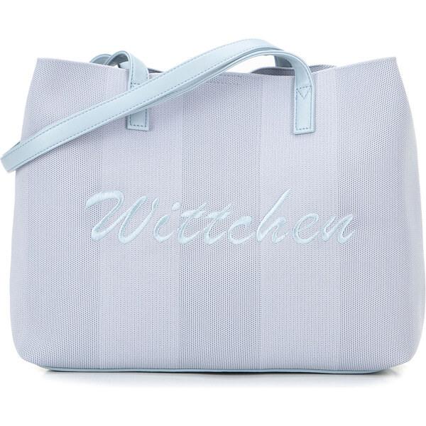 Wittchen Kabelka shopper s prvkami ekokože modrá 100-4Y-400-N 66066461
