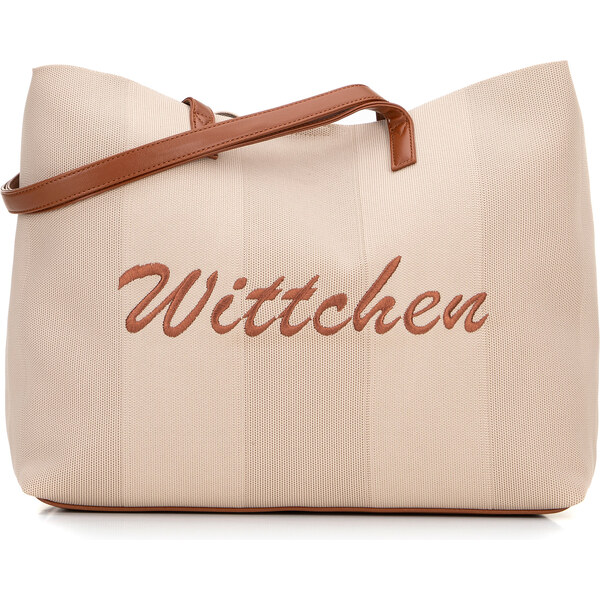 Wittchen Veľká kabelka shopper s prvkami ekokože béžovo-hnedá 100-4Y 66066462