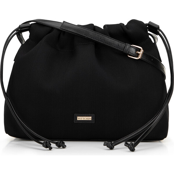 Wittchen Dámska kabelka typu vak so šnúrkami čierna 100-4Y-402-1 66066464