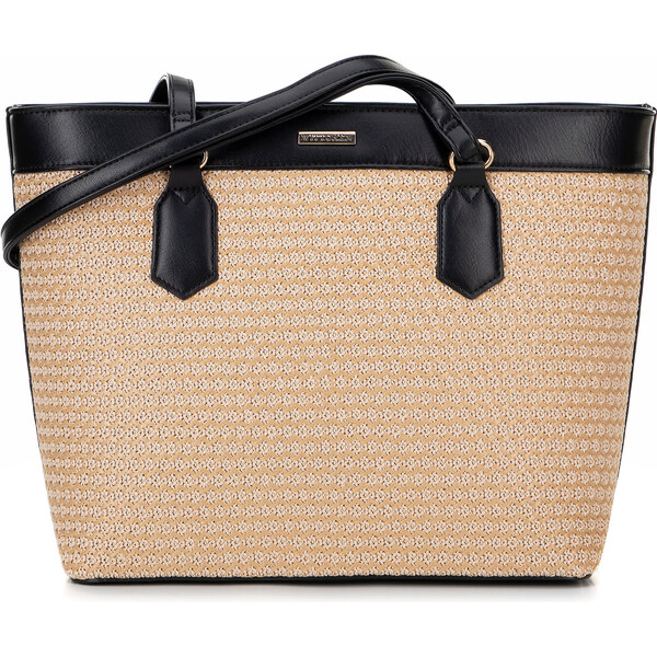 Wittchen Shopperka z ekokože a výpletu béžovo-čierna 100-4Y-408-91 66066395