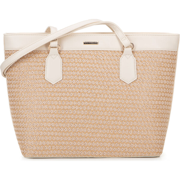 Wittchen Shopperka z ekokože a výpletu béžovo-krémová 100-4Y-408-90 66066394