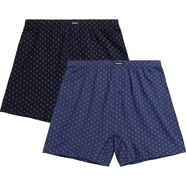 Sada 2 pánskych trenírok s jemným vzorom Atlantic 2MBX-069 A2 M-3XL 62721985