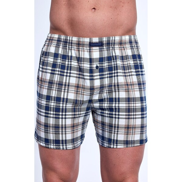 Bielo-modré pánske kárované trenírky Cornette Comfort 002/319 S-2XL 65151644