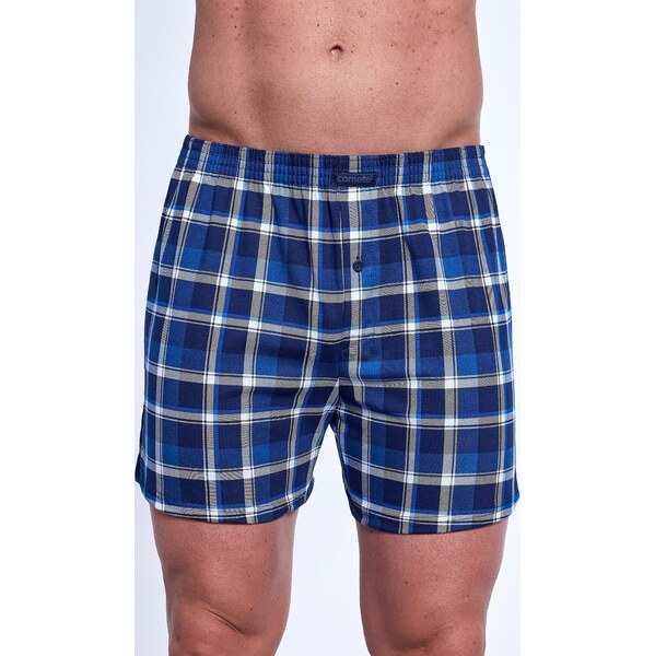 Tmavomodré pánske kárované trenírky Cornette Comfort Plus 008/318 3XL 65151654