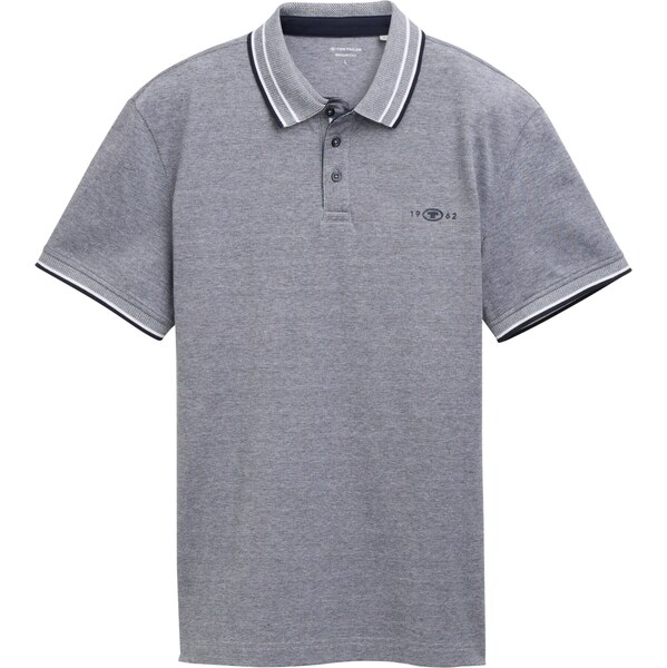 TOM TAILOR Tričko sivá melírovaná / čierna / biela 62729801