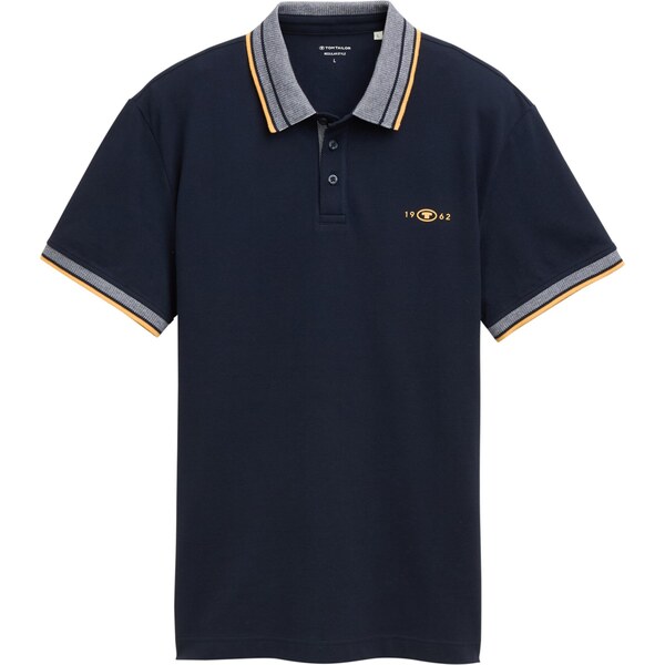 TOM TAILOR Tričko námornícka modrá / modrá melírovaná / oranžová 62729802