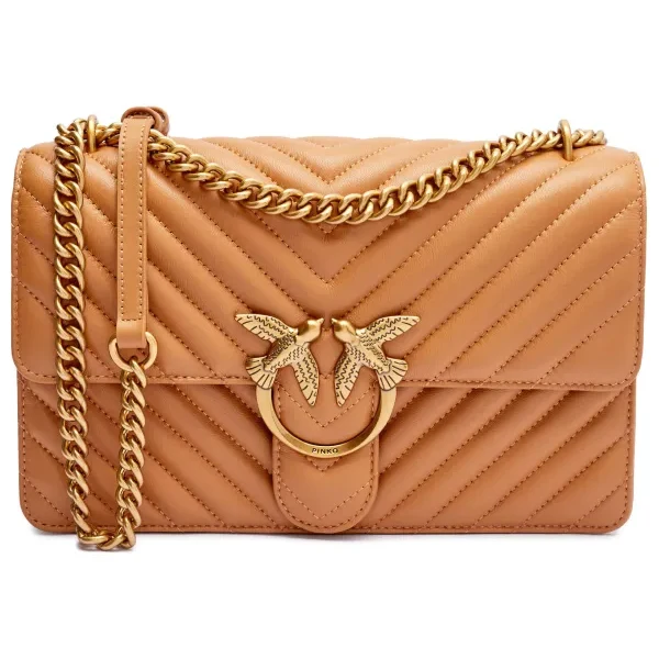 Pinko Kožená kabelka na rameno LOVE ONE CLASSIC 62726145