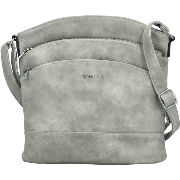 Dámska crossbody svetlosivá - Romina & Co Bags Zigitta šedá 62729271