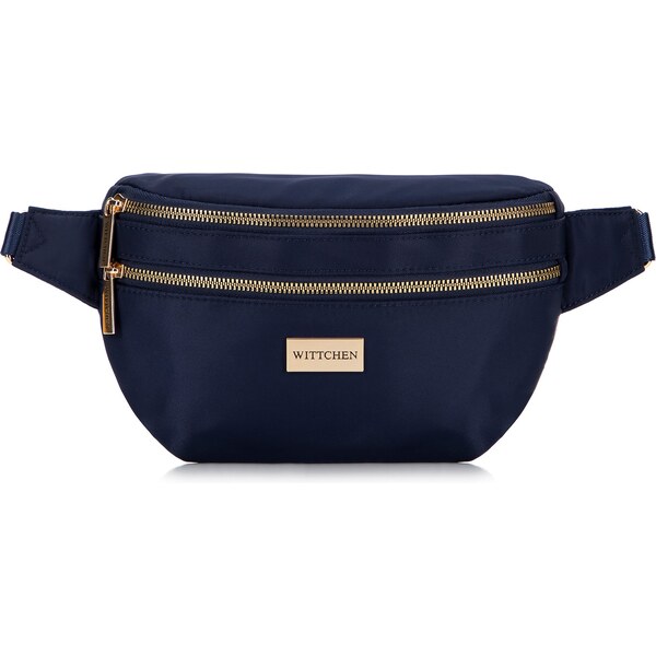 Wittchen Nylonová ľadvinka s nastaviteľným pásom tmavomodrá 64470054