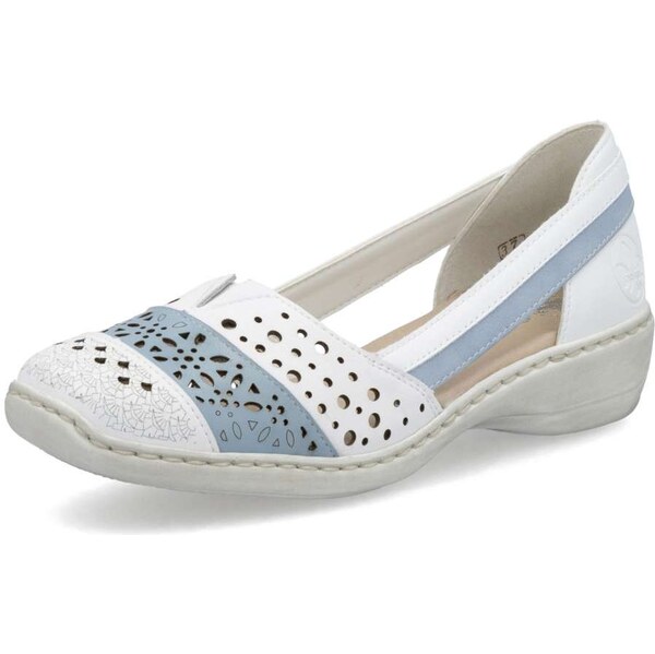 Dámske baleríny RIEKER 41358-80 biela S5 62736415