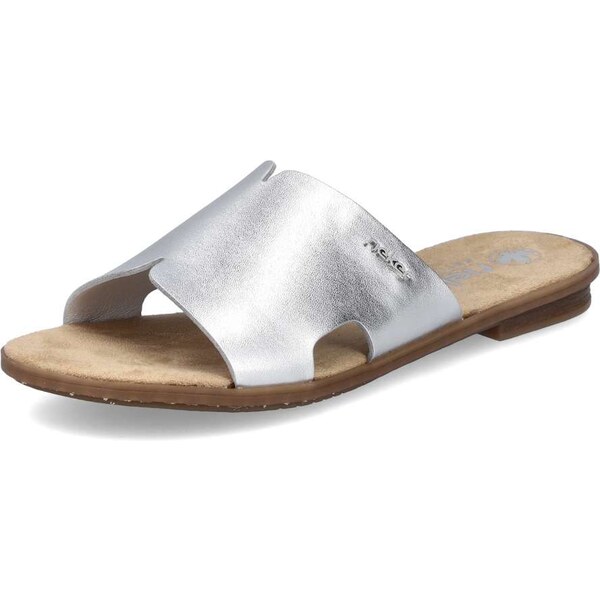 Dámske šľapky RIEKER 64282-90 strieborná S5 62736421