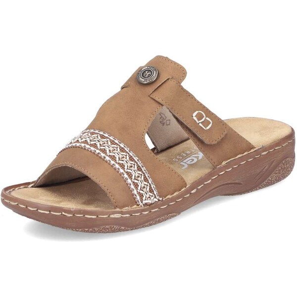 Dámske šľapky RIEKER V2850-24 hnedá S5 62736425