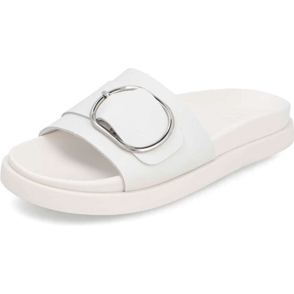 Dámske šľapky RIEKER W1453-80 biela S5 62736428