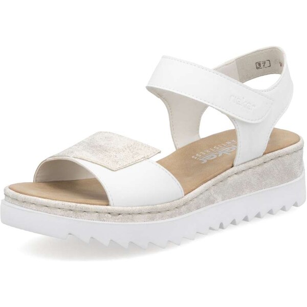 Dámske sandále RIEKER V4476-80 biela S6 62736438