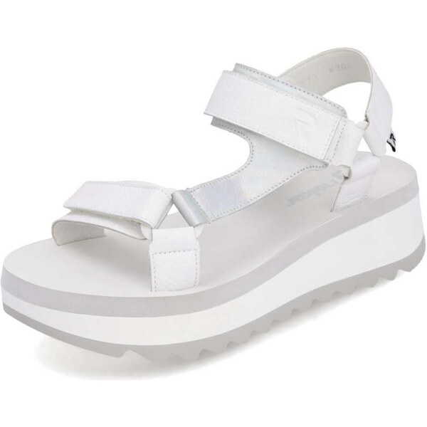 Dámske sandále RIEKER W3051-80 biela S5 62736440