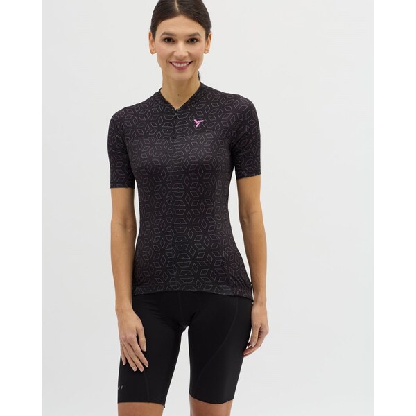 Dámsky cyklistický dres Silvini Catirina čierna/ružová 62738955