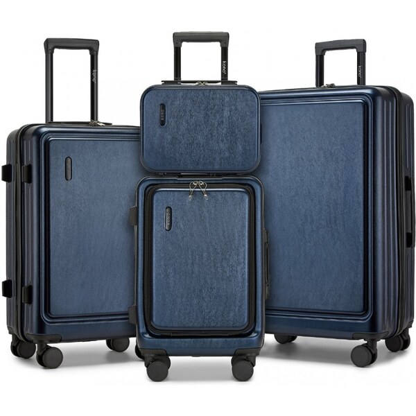KONO 4 set cestovných kufrov, premium travel, modrý 62739947