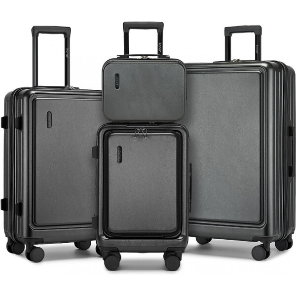 KONO 4 set cestovných kufrov, premium travel, šedý 62740068