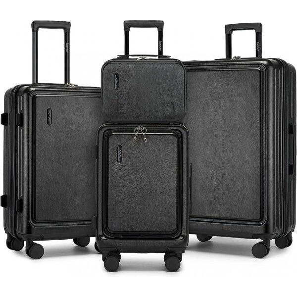 KONO 4 set cestovných kufrov, premium travel, čierny 62740070