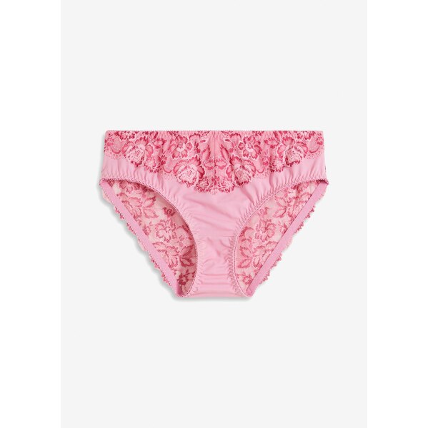 bonprix Maxi nohavičky s jemnou čipkou, farba ružová 62741144