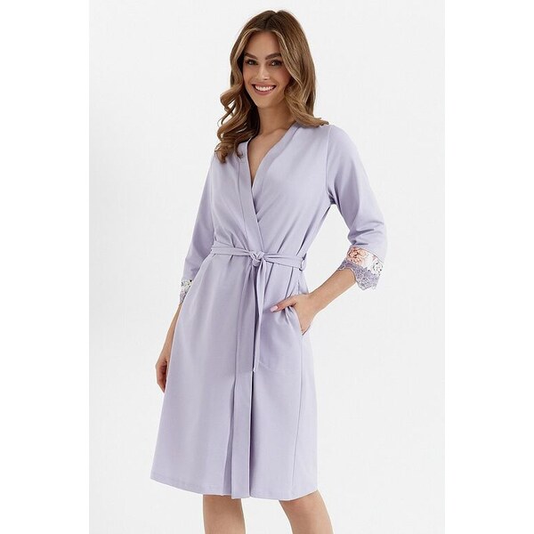 Cana Bavlnený dámsky župan Inspiration svetlo fialový 62839746