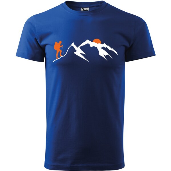 Handel Tričko - Turista v horách pri západe slnka 62750675