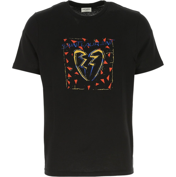 SAINT LAURENT Broken Heart Black tričko 62754242