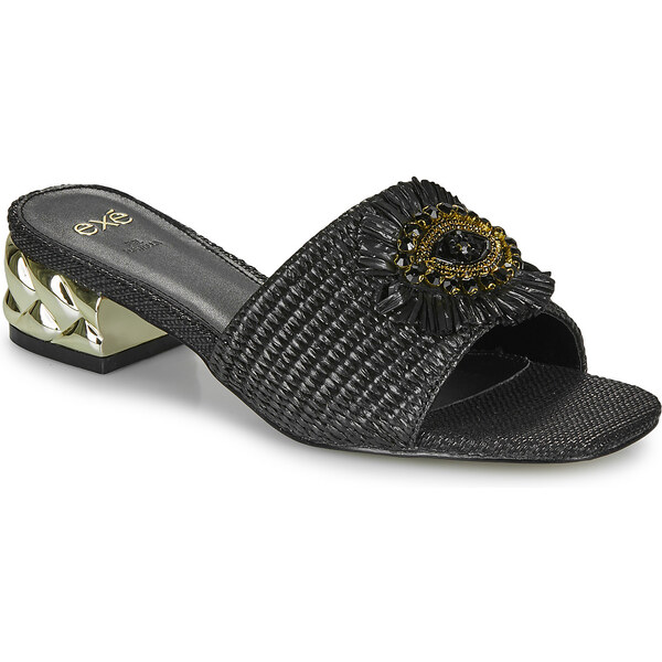 Exé Shoes Šľapky KATY-424-RAFFIA-BLACK Exé Shoes 62754783