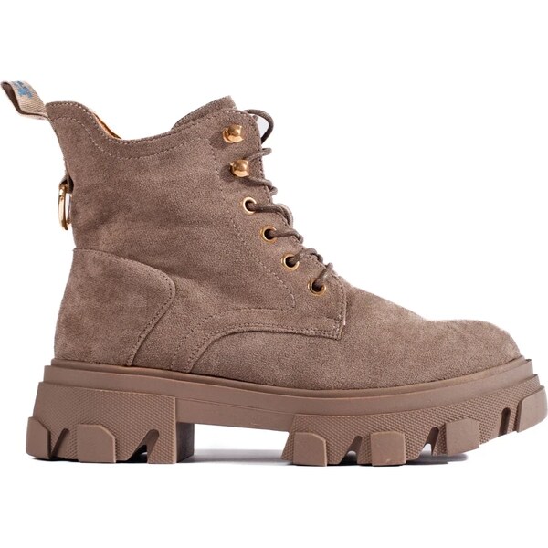 Shelvt Dámske semišové členkové topánky na hrubej podrážke 50546637