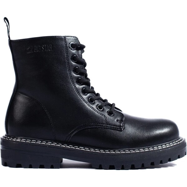 BIG STAR SHOES Womens ankle boots black laced BIG STAR KK274538 50632854