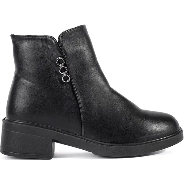 Shelvt Black classic womens low-heeled ankle boots 58430176