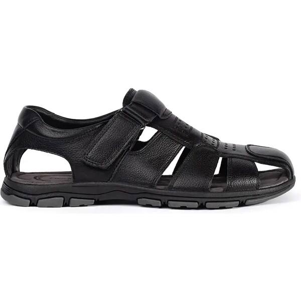Shelvt Mens Black Sandals 64696142