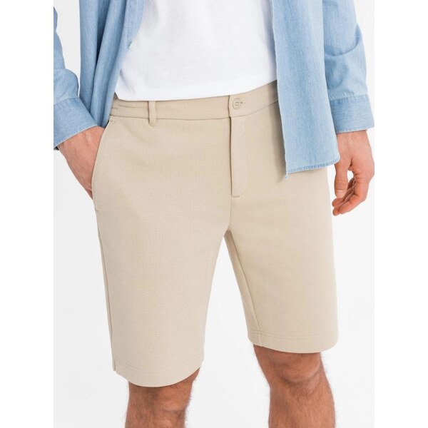 Ombre Clothing Pieskové jednofarebné šortky V3 SRCS-0169 63774174