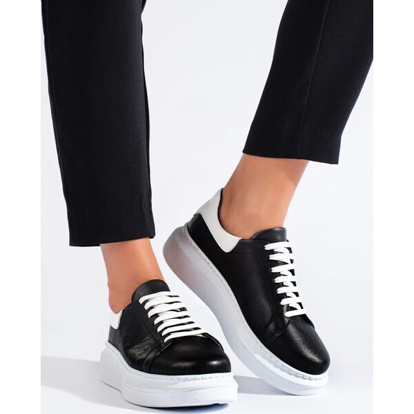 BASIC Čierne tenisky na platforme T.Sokolski BK812B/W 49358316