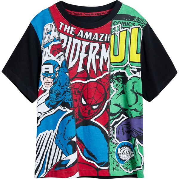 Desigual Tričko Marvel modrá / zelená / červená / čierna 62771895